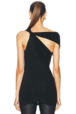 Helmut Lang Ruched Top in Black, view 4, click to view large image.