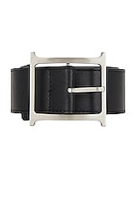 Helsa Logo Belt in Black, view 3, click to view large image.