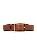 Helsa Logo Belt in Brown, view 1, click to view large image.
