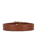 Helsa Logo Belt in Brown, view 2, click to view large image.