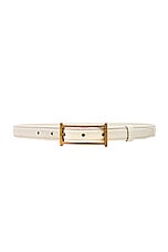 Helsa Logo Mini Belt in White, view 1, click to view large image.
