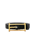 Helsa Logo Mini Belt in Black, view 3, click to view large image.