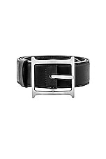 Helsa Logo Contrast Belt in Black, view 3, click to view large image.