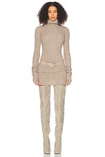 Helsa Lauren Mini Knit Dress in Beige | FWRD Helsa Lauren Mini Knit Dress in Beige | FWRD