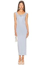 Helsa Brie Midi Dress in Baby Blue - Size XL