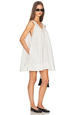 Mini Dress With Lace in Tech Poplin