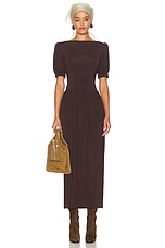 Helsa The Simone Tie Back Jersey Dress in Coffee Bean | FWRD
