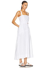 Helsa Cotton Poplin Midsummer Dress in White, view 2, click to view large image.