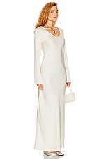 Helsa Angelica Backless Maxi Dress in Ivory, view 3, click to view large image.