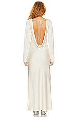 Helsa Angelica Backless Maxi Dress in Ivory, view 4, click to view large image.