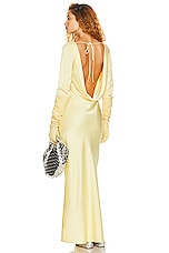 Helsa Angelica Backless Maxi Dress in Pale Yellow, view 1, click to view large image.