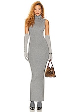 Helsa Aadi Knit Dress in Heather Grey, view 1, click to view large image.