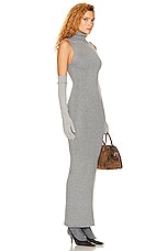 Helsa Aadi Knit Dress in Heather Grey, view 2, click to view large image.