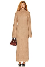 Helsa Shai Cable Knit Dress in Cinnamon, view 1, click to view large image.