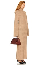 Helsa Shai Cable Knit Dress in Cinnamon, view 2, click to view large image.