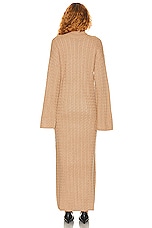 Helsa Shai Cable Knit Dress in Cinnamon, view 3, click to view large image.