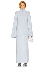 Helsa Shai Cable Knit Dress in Pale Blue, view 1, click to view large image.