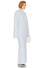 Helsa Shai Cable Knit Dress in Pale Blue, view 2, click to view large image.