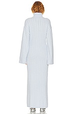 Helsa Shai Cable Knit Dress in Pale Blue, view 3, click to view large image.
