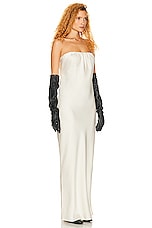Helsa Lisette Column Maxi Dress in Ivory, view 3, click to view large image.