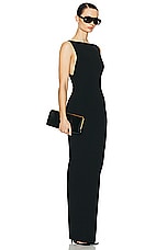 Helsa Ianli Knit Dress in Black, view 3, click to view large image.
