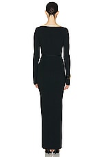 Helsa Niall Deep V Neck Dress in Black, view 3, click to view large image.