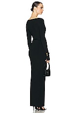 Helsa Niall Deep V Neck Dress in Black, view 4, click to view large image.