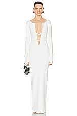 Helsa Niall Deep V Neck Dress in White, view 1, click to view large image.