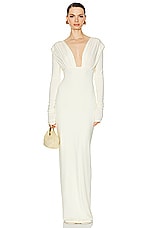 Helsa Jersey Deep V Maxi Dress in Sunlight Yellow, view 1, click to view large image.