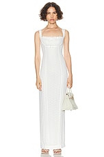 Helsa Petite Eyelet Column Dress in White, view 1, click to view large image.