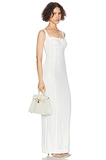 Helsa Petite Eyelet Column Dress in White, view 2, click to view large image.
