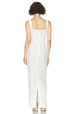 Helsa Petite Eyelet Column Dress in White, view 3, click to view large image.