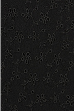 Helsa Petite Eyelet Garden Midi Dress in Black, view 4, click to view large image.