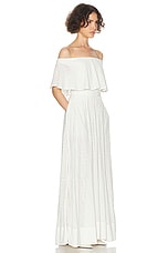 Helsa Petite Eyelet Garden Midi Dress in White, view 2, click to view large image.