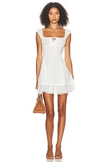 Helsa Voile Faire Mini Dress in Ivory, view 1, click to view large image.