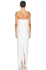 Helsa Linen Strapless Maxi Dress in Natural White, view 3, click to view large image.