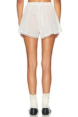 Helsa Voile Cheeky Shorts in Ivory, view 4, click to view large image.