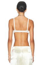 Helsa Justin Knit Bra in White, view 3, click to view large image.