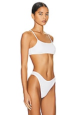 Helsa Bralette in 2nd Skin Jersey in White, view 2, click to view large image.