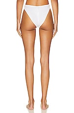 Helsa High Cut Underwear in 2nd Skin Jersey in White, view 3, click to view large image.