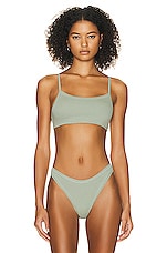 Helsa Jersey Bralette in Sage, view 1, click to view large image.