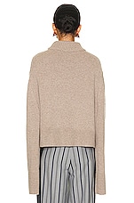 Helsa Pamelia Crew Neck Sweater in Taupe, view 3, click to view large image.