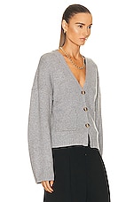 Helsa Sanna Cardigan in Heather Grey, view 2, click to view large image.