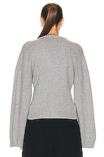 Helsa Sanna Cardigan in Heather Grey, view 3, click to view large image.