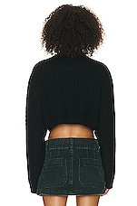 Helsa Rayssa Cable Cardigan in Black, view 3, click to view large image.