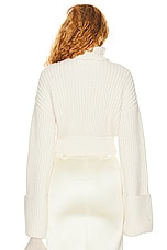 Helsa Esti Turtleneck Sweater in Ivory, view 3, click to view large image.
