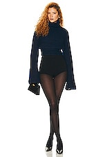 Helsa Esti Turtleneck Sweater in Navy, view 4, click to view large image.