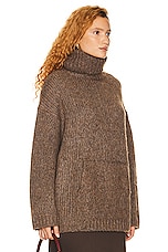 Helsa Janin Sweater in Walnut, view 3, click to view large image.