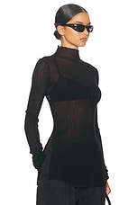 Helsa Justin Knit Top in Black, view 2, click to view large image.