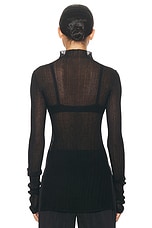 Helsa Justin Knit Top in Black, view 3, click to view large image.